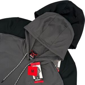NWT Gerry Men's Performance Pullover Hoodie Bundle of 2 Black/Gray Medium